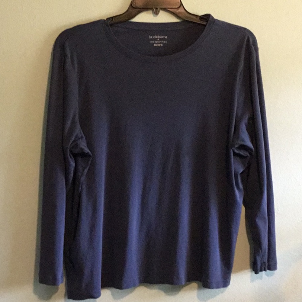 Liz Claiborne Blue Cotton Top